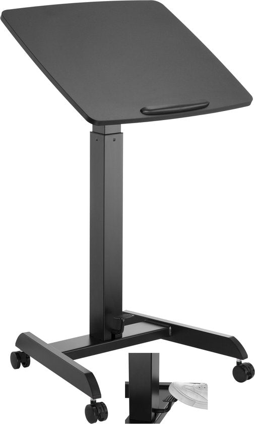 VDD Gaming - Table pour ordinateur portable - Bureau - Station assise - Station de travail - Hauteur réglable - Mobile - Support pour ordinateur portable