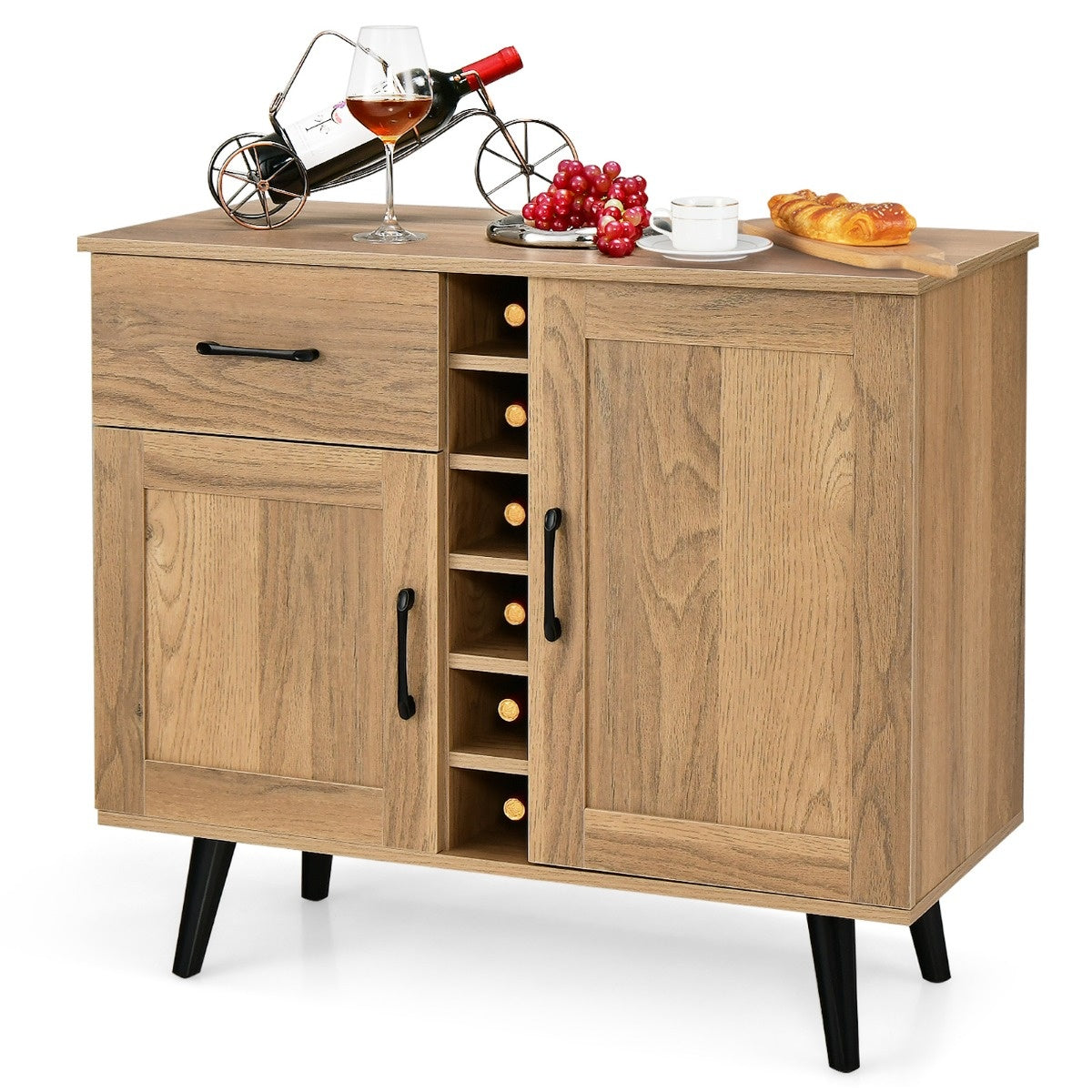 Coast buffet armoire de cuisine avec portes et tiroirs cuisine rustique fromage 90 x 40 x 79 cm naturel