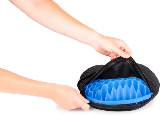 Vivamore Travel Pillow - Oreiller cervical pour avion - Oreiller de voyage avec gel réfrigérant - Noir