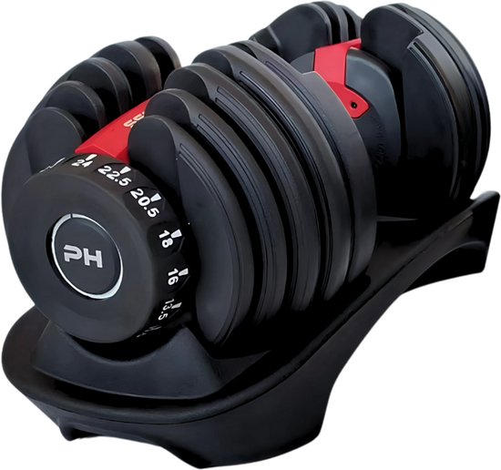 Ensemble d'haltères réglables DH FitLife 2026 - de 2,5 à 25 kg - 18 positions de poids