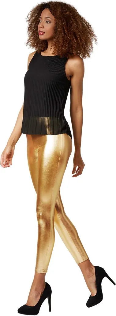 Leggings métallisés Tectake - Taille XL - Or