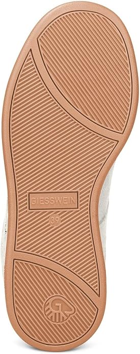 Baskets pour femme Giesswein en daim – Cuir certifié LWG – Doublure et semelle intérieure en laine mérinos – Semelle antidérapante – Beige