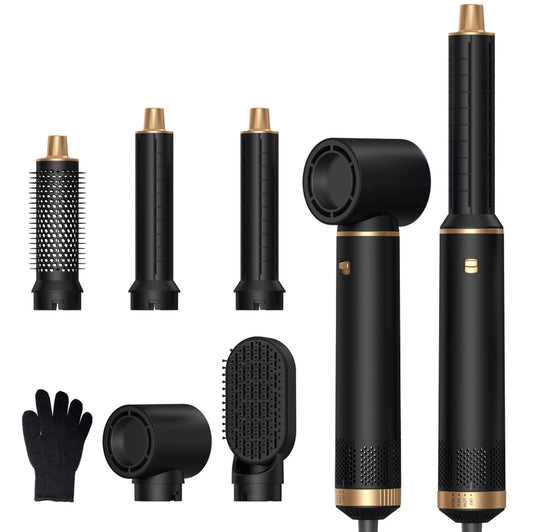 Appareil de coiffure 5-en-1 Atopskins – Sèche-cheveux, fer à friser, brosse lissante et brosse chauffante