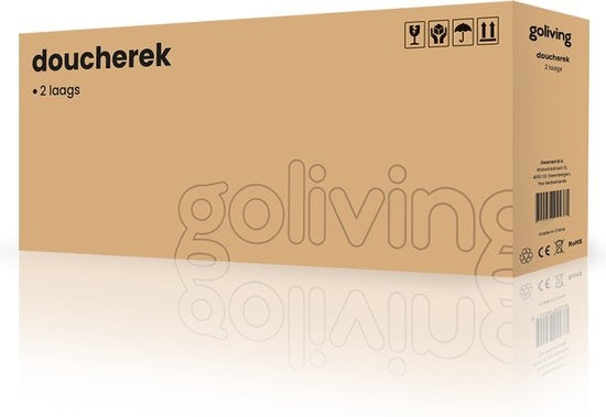 Goliving Support de douche 2 couches - Support de douche sans perçage - Support de douche d'angle - Panier de douche - Support de salle de bain - Accessoires de salle de bain - Noir