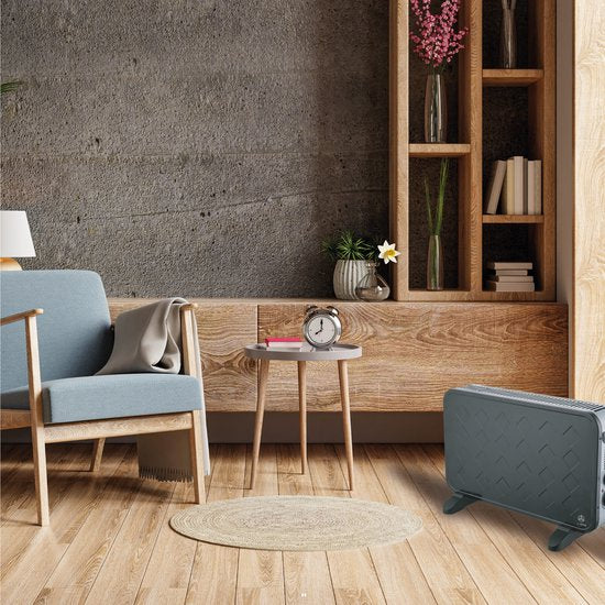 AirKing Radiateur convecteur électrique - 1250/2000 Watts - Radiateur convecteur électrique avec thermostat réglable - Radiateurs électriques - Noir