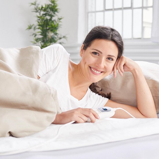 Medisana HU 665 Couverture chauffante électrique - couverture chauffante - 3 niveaux de chaleur - couverture pour une personne - couverture chauffante - 80 x 150 cm - couverture chauffante électrique
