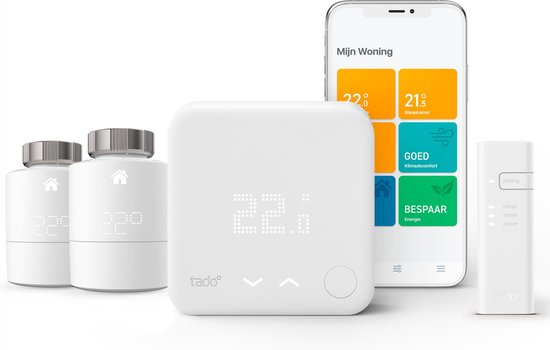 Kit de démarrage du thermostat intelligent tado° V3+ avec 2 vannes de radiateur intelligentes