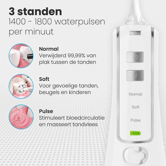 Auronic Water Flosser 300 ml - 4 Attaches - Blanc