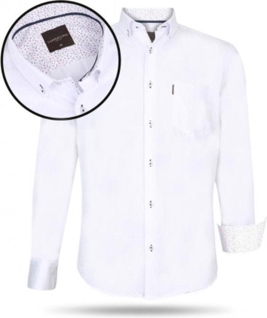 Cappuccino Italia - Chemise homme - Poche poitrine - Blanc - XXL