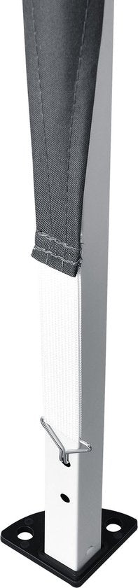 Tente de réception pliable Vivara - 3 x 3m - Gris - Accessoires inclus