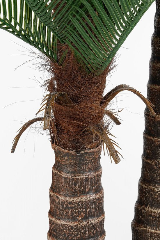 Grande plante artificielle « Cycas Palm » de Mica Decorations - verte - H 150 x P 95 cm - qualité supérieure
