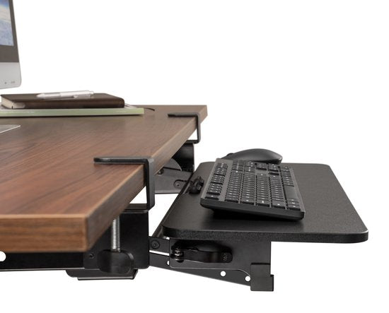 Plateau à clavier sous le bureau - support de clavier - plateau à clavier - siège ergonomique - réglable en hauteur et extensible