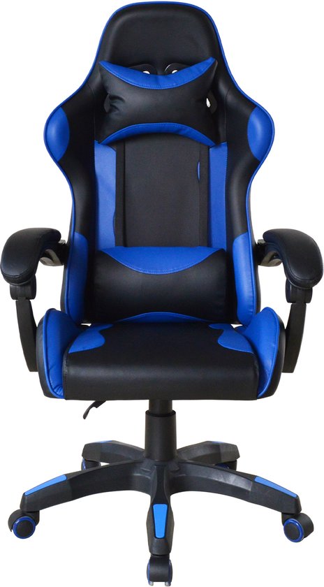 VDD Gaming - Fauteuil gaming - Fauteuil de jeu - Fauteuil gaming noir - Fauteuil gaming bleu - Fauteuil de bureau - Fauteuil de travail - Réglable - Ergonomique - Poids max. 120 kg