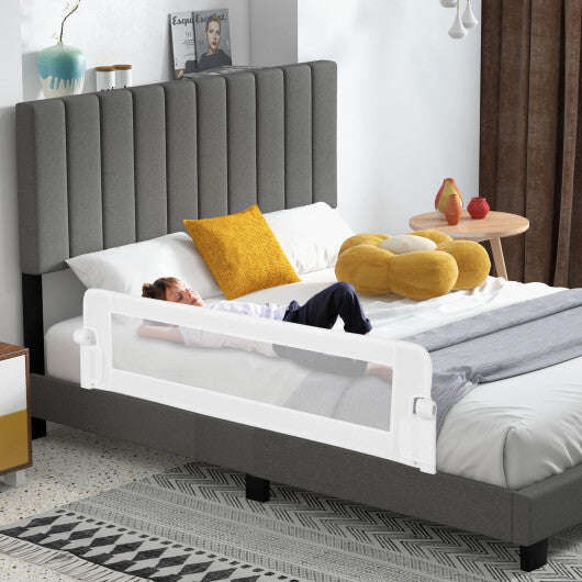 COAST 60-inch Foldable Bed Rail - Adjustable Safety Strap - White