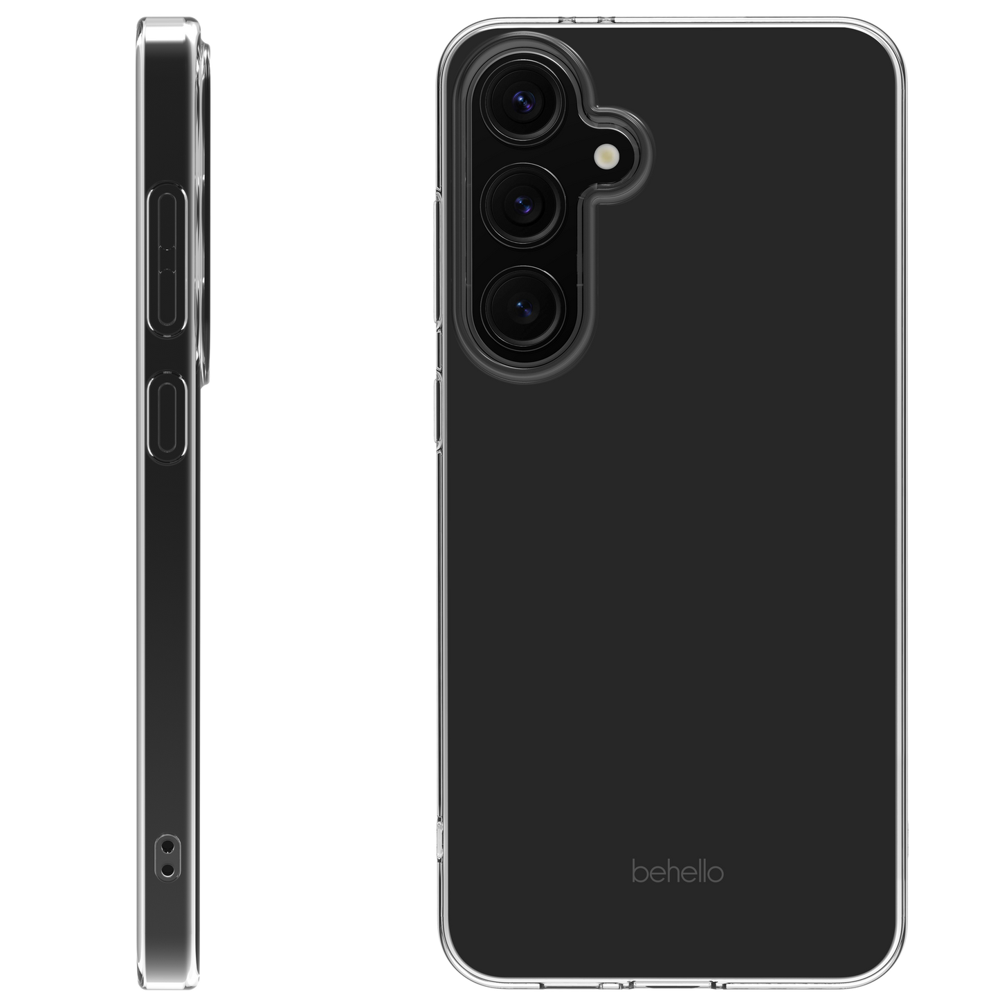 BeHello Phone Case pour Samsung Galaxy S24 FE - Antichoc - Flexible - Ajustement précis - Transparent