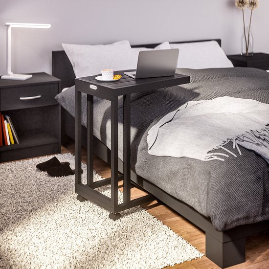 Table d'appoint Casaria - Square Mobile 50x40x66cm - Anthracite Noir