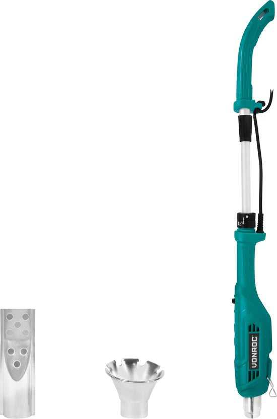 VONROC Brûleur électrique de mauvaises herbes - 2000W - Buse de barbecue incluse