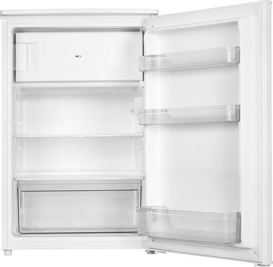 Tomado TRT5501W Réfrigérateur de table à faible consommation d'énergie - 109 litres - Avec compartiment congélateur - 55 cm de large - Silencieux : 37 dB - Éclairage LED - Classe énergétique C - Modèle autonome - Blanc