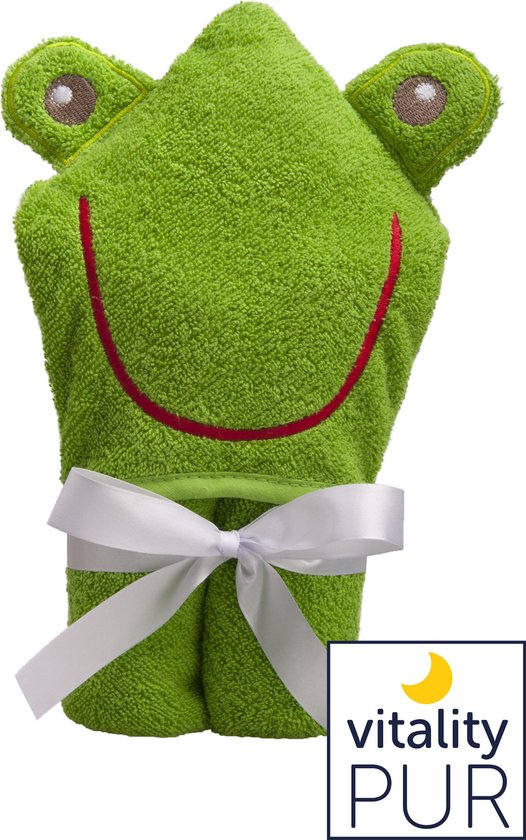 Vitality Pur - Serviette bébé - 100% coton - Peignoir grenouille