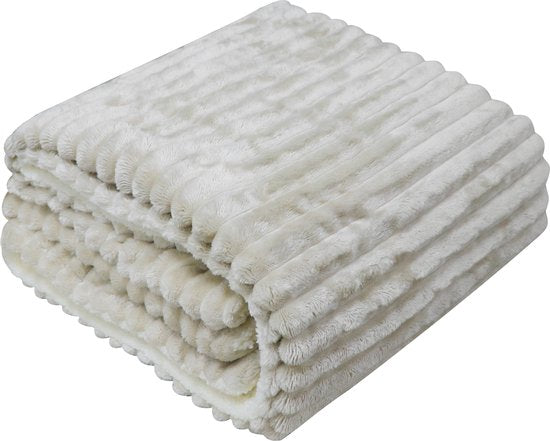 STAUS&BACH Couverture électrique 3XL - Couverture supérieure pour 2 personnes - Couverture chauffante en polaire Sherpa double face - Beige - 180x160 cm PowerNap