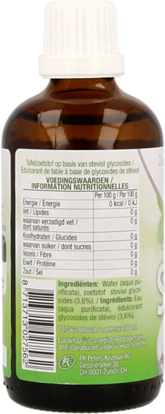 Lucovitaal Stevia liquide - 100 ml - Compléments alimentaires