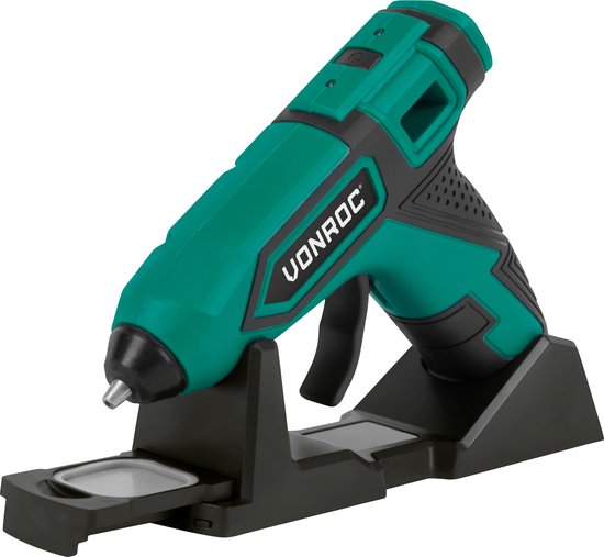 VONROC batterie pistolet à colle 4V - 1.5Ah - Inclus 8 cartouches de colle Ø7x100mm