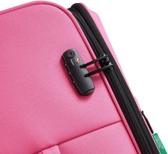 Valise souple – Delsey Paris x Benetton – Polyester durable – Extensible – TSA – 76 cm – Bleu foncé