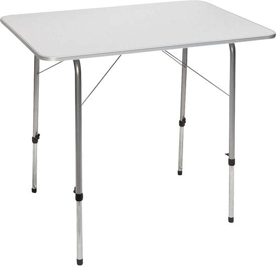 Bo-Camp - Table de camping - Hauteur réglable - 80 x 60 cm