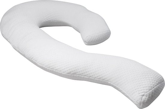 Dreamolino Swan - oreiller ergonomique pour dormir sur le côté - oreiller confort 7 en 1 - offre un soutien et une stabilisation - oreiller de grossesse - oreiller d'allaitement - oreiller de corps respirant