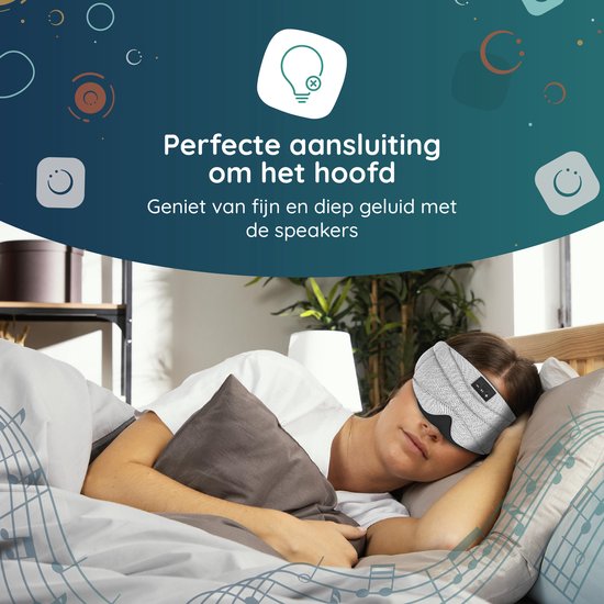 Numsy Sleep Mask Bluetooth - Casque de sommeil - Bandeau