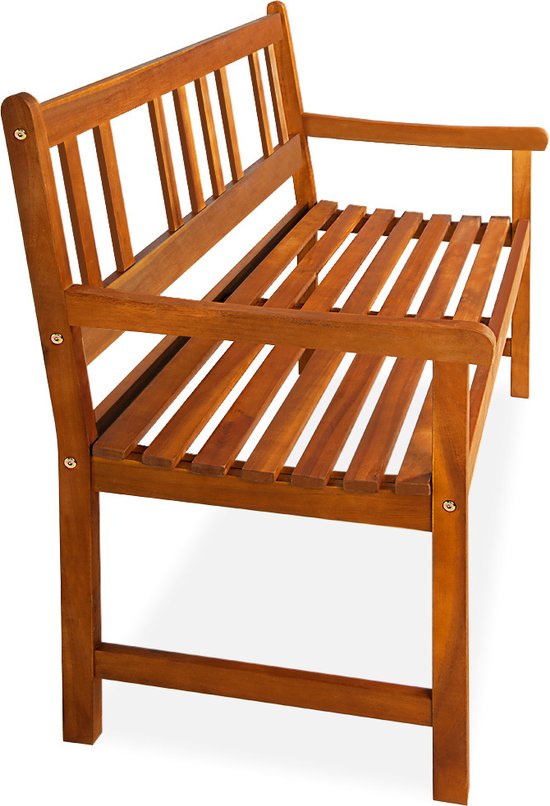 Banc de jardin Casaria - Acacia certifié FSC® / Largeur 120 cm - Brun