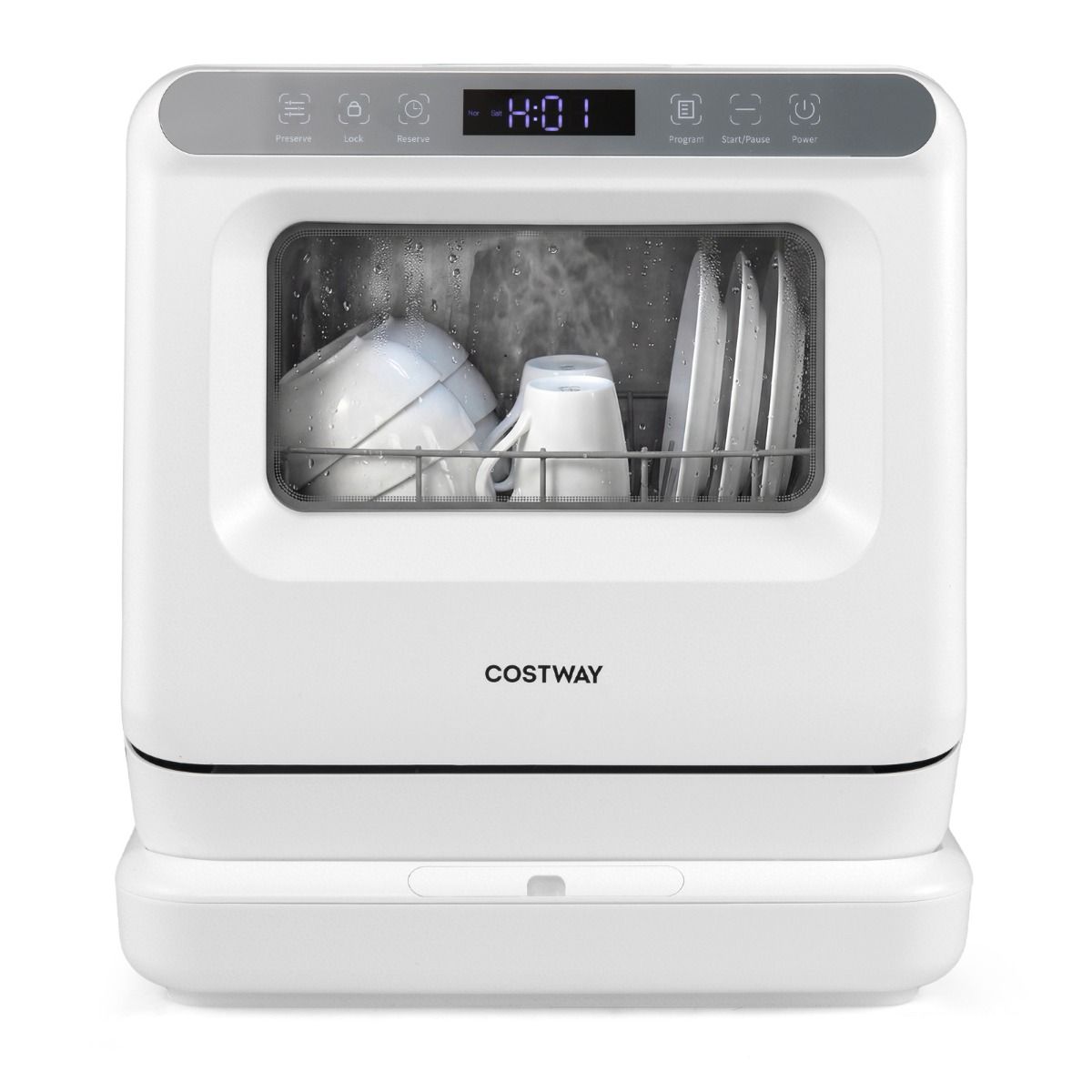 Lave-vaisselle Coast Mini - modèle de table portable - 6 programmes - réservoir d'eau de 8,25 litres - blanc