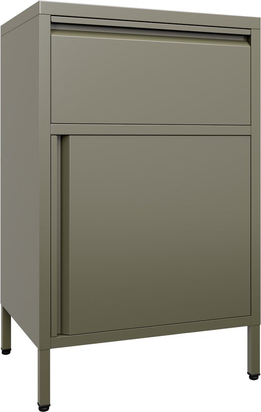 Table de chevet Popstrukt Bon Bon - Gris mousse (vert)