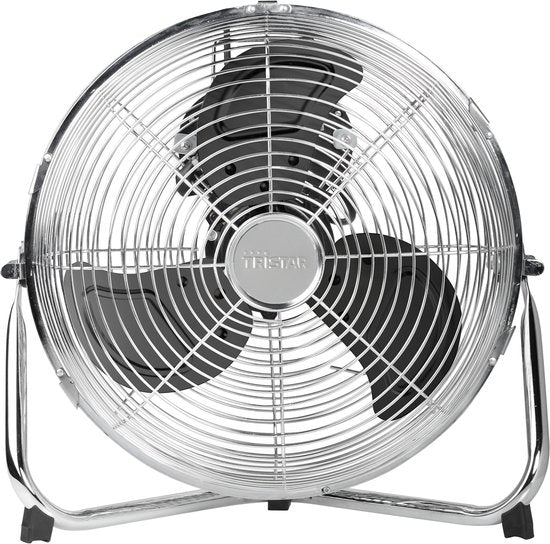 Ventilateur de sol Tristar 35 cm – Boîtier métallique – Ventilateur de type « box » – 3 vitesses – Oscillation à 85° – VE-5937
