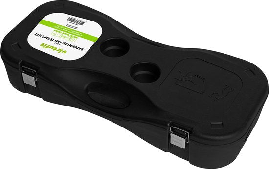 Kit de badminton et de tennis portable 2-en-1 VirtuFit - Jaune - Valise et raquettes incluses - Filet réglable - Convient également pour le volley-ball et le football - Kit complet - Raquettes de badminton - Kit de badminton - Volants de badminton