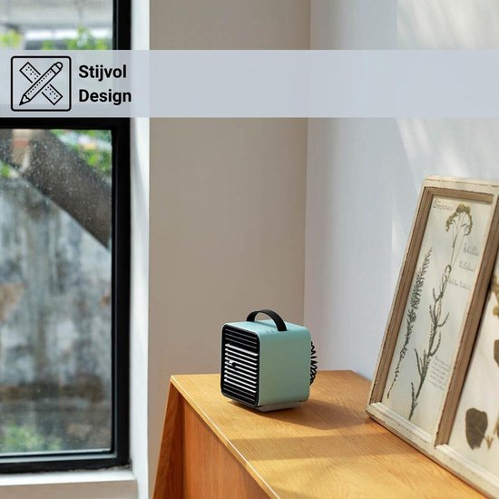 Refroidisseur d'air Mini - TIKKENS -  Ventilateur / Ventilateur de table - Vert foncé