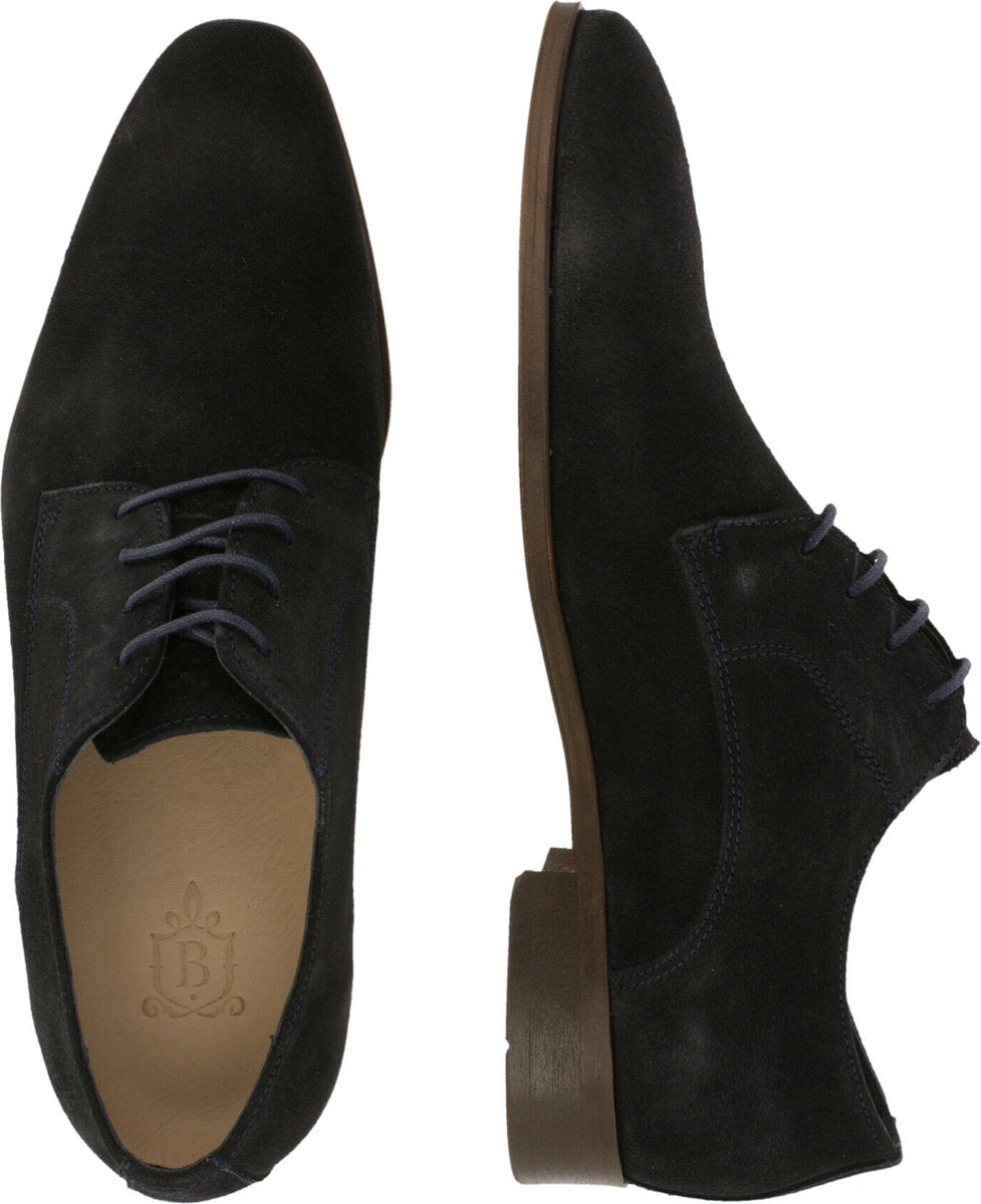 Chaussures à lacets B Amsterdam pour homme - Bleu foncé - Taille 43 - Daim