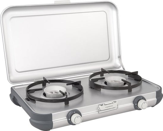 Campingaz Camping Kitchen 2 CV - Réchaud de camping - réchaud 2 feux - 2 x 2 000 watts - gris argenté