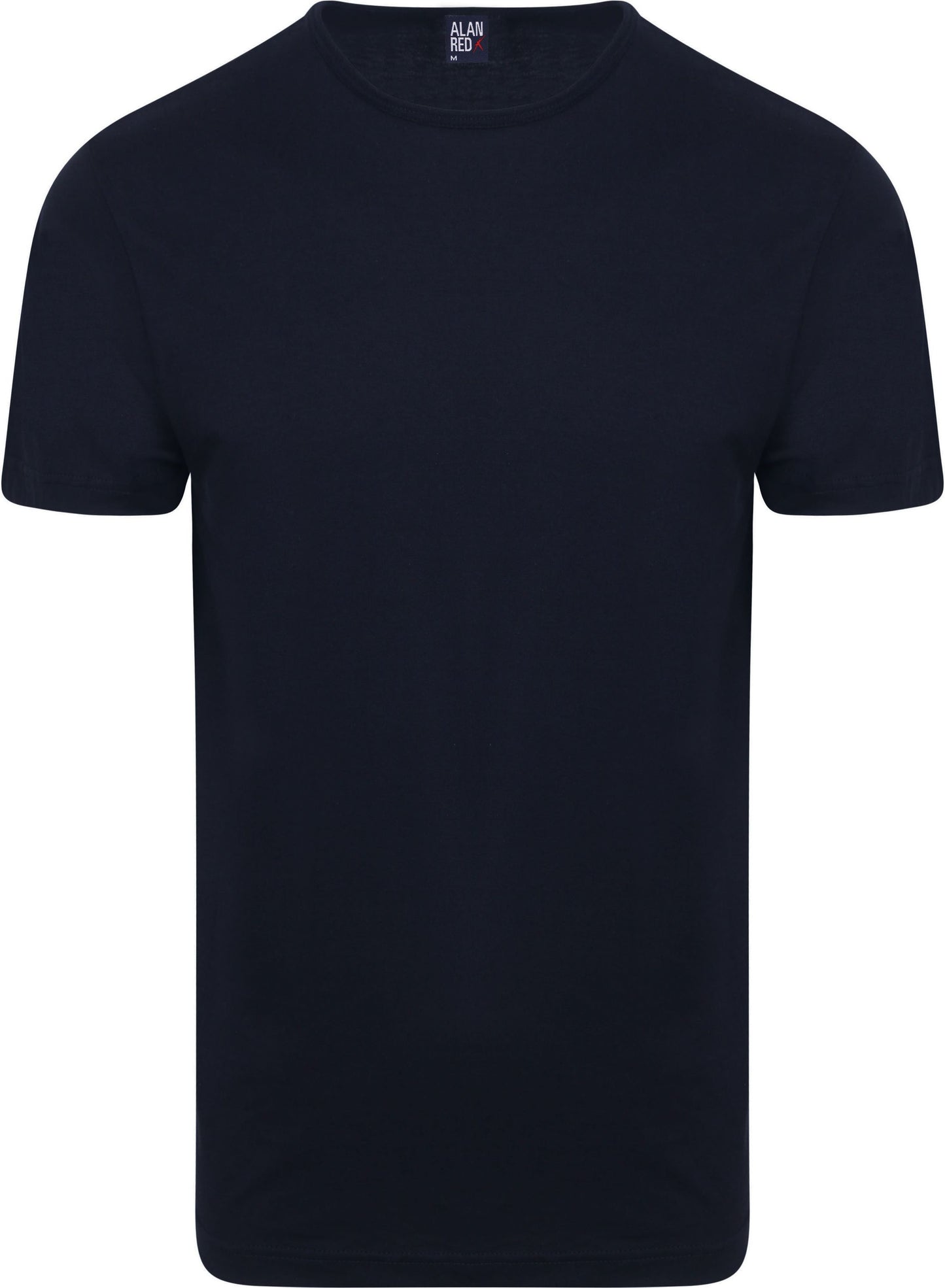 Alan Red - S - T-shirt Derby - pack de 4 - col rond - Navy