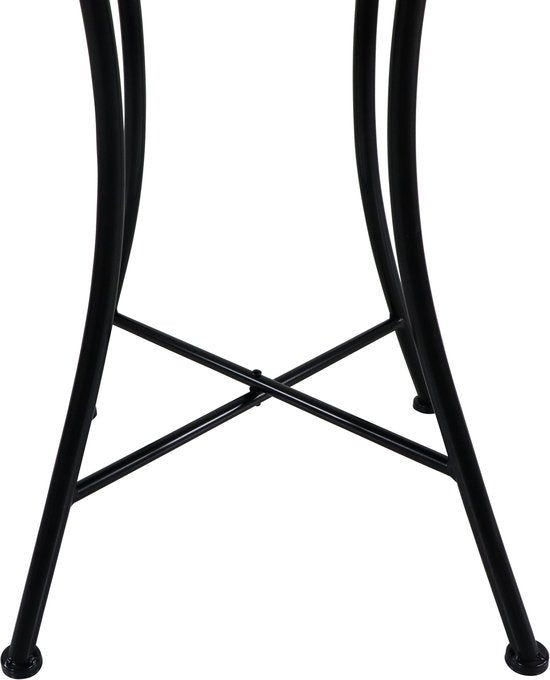 Table de bistrot AXI Camilla - Bleu clair – Table de jardin en métal – Carrée – 60 x 60 x 75 cm - Effet mosaïque – Incrustée de carreaux en céramique – Pour le jardin, la terrasse et le balcon