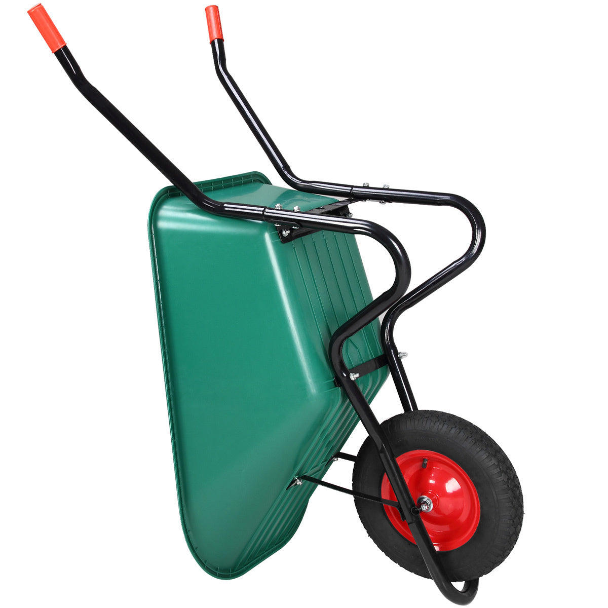 Brouette Gardebruk 100 L - Bac plastique - jusqu'à 150KG Vert