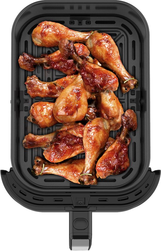 Tomado TAF8002B - Grande friteuse à air chaud - Friteuse à air chaud XXL - 8 litres - Friteuse à air chaud - Fenêtre de visualisation - Commandes tactiles - 7 programmes automatiques - Noir