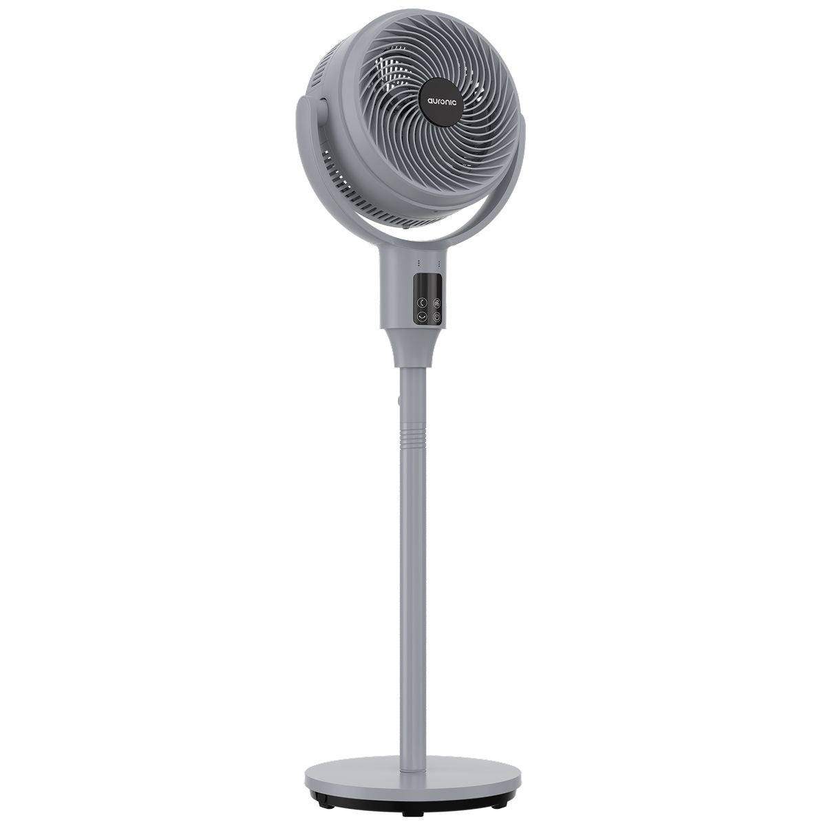Ventilateur sur pied Auronic - 59/108 cm - 9 vitesses - Oscillation à 90° - Télécommande - Silencieux - Gris
