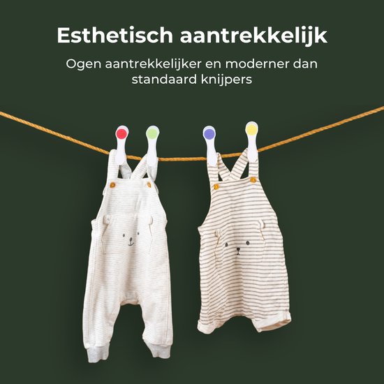 Gandria Pinces à linge 24 pièces - Pinces à linge en plastique - Lot de 24 pinces à linge en plastique - Pinces à linge pour portemanteau 10 Kg - 4 Couleurs