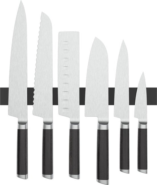 Volcan Knife Magnet - 3M Tape - Porte-couteau magnétique - 40CM - Industriel - Porte-couteau auto-adhésif - acier inoxydable