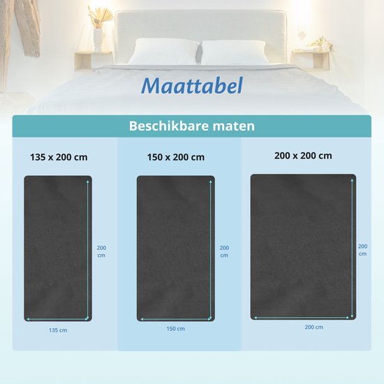 Housse pour la couverture d'aggravation d'Ella 150 x 200 CM - 7 KG & 9 KG - Housse en 100% coton biologique - Anthracite
