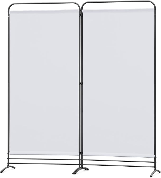 Paravent Angel Living - 2 panneaux - 162 cm de haut - Souple - Beige/Naturel