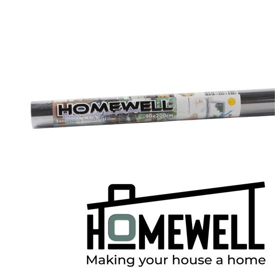 Homewell Sunproof HR Film pour fenêtre 120x300cm - Film d'isolation statique avec effet miroir - Argent (incl. Rakel)