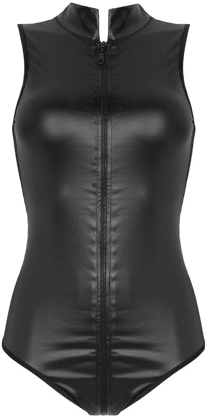 Wetlook Body zippé 2 faces Xenna - noir