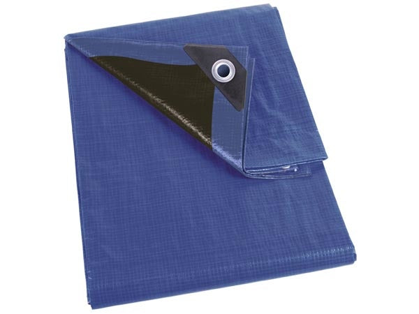Bâche Perel - Bleu/Noir - Ultra-résistant - 3 X 4 M